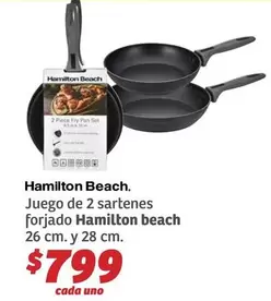 Oferta de Hamilton -  Beach. Juego De 2 Sartenes Forjado por $799 en Soriana Híper