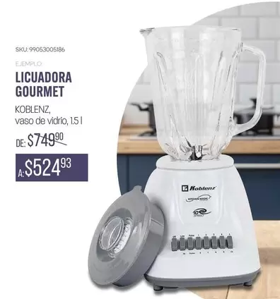 Oferta de Koblenz - Licuadora Gourmet por $524.93 en Woolworth