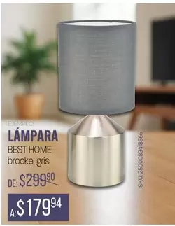 Oferta de Best Home - Lámpara por $179.94 en Woolworth