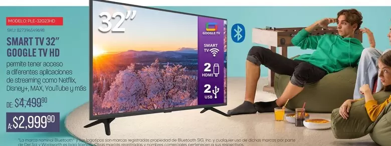 Oferta de Smart -  Tv 32" por $299 en Woolworth