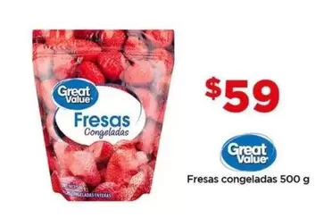 Oferta de Great Value - Fresas Congeladas por $59 en Bodega Aurrera