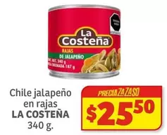 Oferta de La Costeña - Chile jalapeño en rajas por $25.5 en Soriana Híper