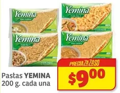 Oferta de Yemina - Pastas por $9 en Soriana Híper