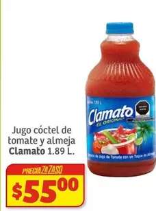 Oferta de Clamato - Jugo Cóctel De Tomate Y Almeja por $55 en Soriana Híper