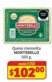 Oferta de Montebello - Queso Menonita por $102 en Soriana Híper