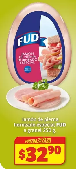 Oferta de Fud - Jamon De Pierna Horneado Especial por $32.9 en Soriana Híper