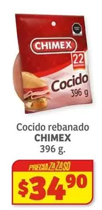 Oferta de Chimex - Cocido Rebanado por $34.9 en Soriana Súper