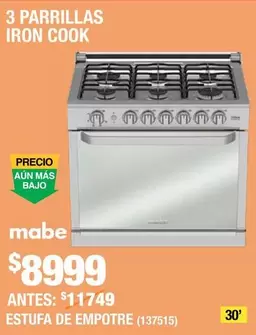 Oferta de Mabe - Estufa De Empotre  por $8999 en The Home Depot