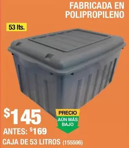 Oferta de Caja De 53 Litros por $145 en The Home Depot