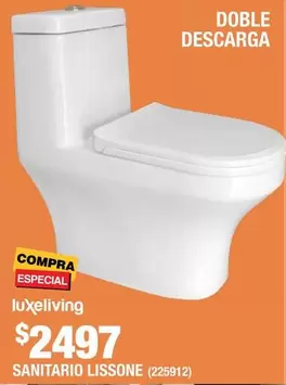 Oferta de Luxeliving - Sanitario Lissone por $2497 en The Home Depot