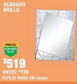 Oferta de Espejo 45x60 Cm por $519 en The Home Depot