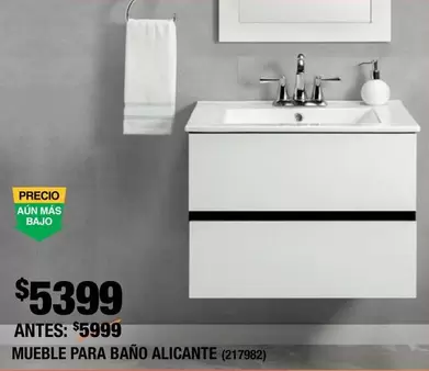 Oferta de Mueble Para Baño Alicante por $5399 en The Home Depot