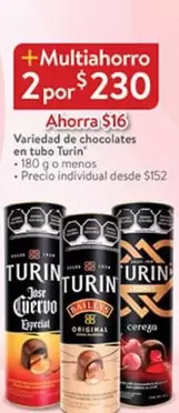 Oferta de Turin - Variedad De Chocolates En Tubo por $230 en Walmart