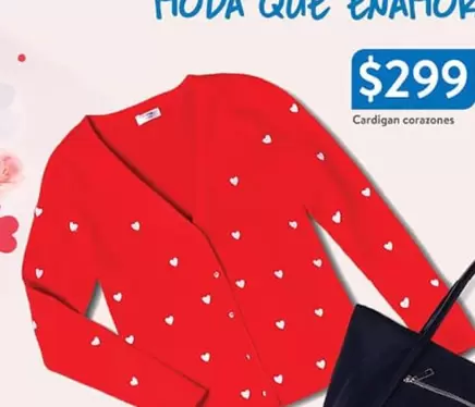 Oferta de Cardigan -  Corazones por $299 en Walmart