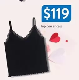 Oferta de Top Con Encaje por $119 en Walmart