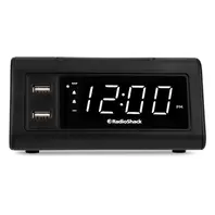 Oferta de Radio Despertador Digital RadioShack LED 2 puertos USB SKU: 100127691 por $399 en RadioShack