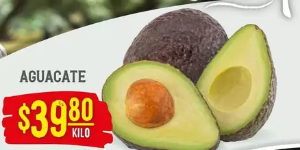 Oferta de Aguacate por $39.8 en Soriana Híper