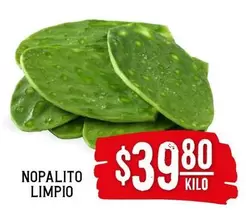 Oferta de Nopalito Limpio por $39.8 en Soriana Híper