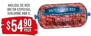 Oferta de Sukarne - Molida De Res 80/20 Especial por $54.9 en Soriana Híper