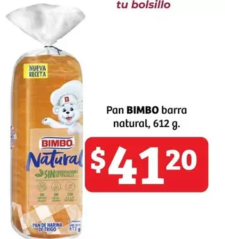 Oferta de Natural - Pan Barra por $41.2 en Soriana Híper