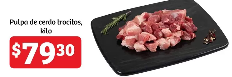 Oferta de Pulpa De Cerdo Trocitos por $79.3 en Soriana Híper