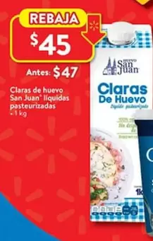 Oferta de Huevo por $45 en Walmart