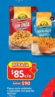 Oferta de McCain - Copas Corte Ondulado O Sazonadas Con Paprika por $85 en Walmart