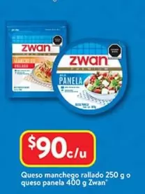 Oferta de Zwan - Queso Manchego Rallado por $90 en Walmart