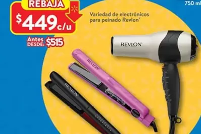 Oferta de Revlon - Variedad De Electronicos Para Peinado por $449 en Walmart