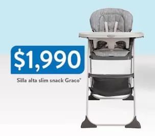 Oferta de Silla Alta Slim Snack Graco por $1990 en Walmart