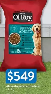 Oferta de Ol'Roy. Alimento Para Perro Adulto por $549 en Walmart