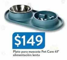 Oferta de Care - Plato Para Mascota Pet  4f Alimentacion Lenta por $149 en Walmart