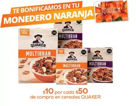 Oferta de Quaker - $10 Por Cada $50 De Compra En Cereales en Fresko