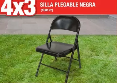 Oferta de Silla Plegable Negra en The Home Depot