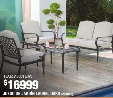 Oferta de Hampton Bay - Juego De Jardín Laurel Oaks por $16999 en The Home Depot