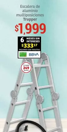 Oferta de Escalera De Aluminio Multiposiciones por $1999 en Soriana Híper