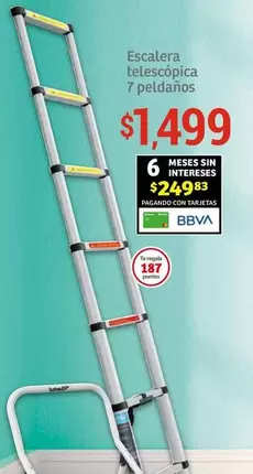 Oferta de Escalera Telescópica 7 Peldanos por $1499 en Soriana Híper