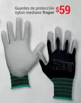 Oferta de Truper - Guantes De Proteccion Nylon Mediano por $59 en Soriana Híper