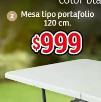 Oferta de Mesa Tipo Portafolio por $999 en Soriana Híper