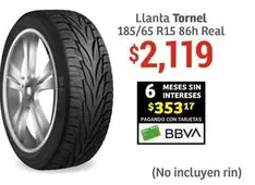 Oferta de Tornel - Llanta  185/65 R15 86h Real por $2119 en Soriana Híper