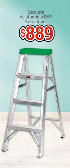 Oferta de Byp - Escalera De Aluminio 3 Escalones por $889 en Soriana Súper