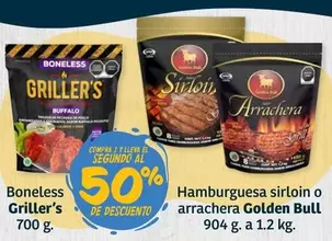 Oferta de Golden Bull - Hamburguesa Sirloin O Arrachera en Soriana Híper