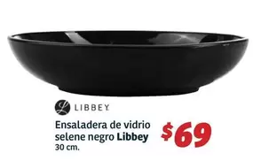 Oferta de Libbey - Ensaladera De Vidrio Selene Negro por $69 en Soriana Híper