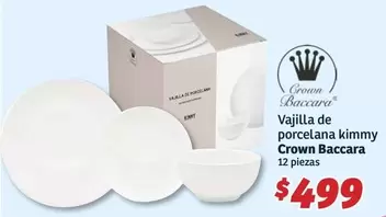 Oferta de Crown Baccara - Vajilla De Porcelana Kimmy por $499 en Soriana Híper