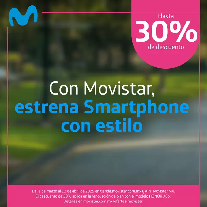 Oferta de Hasta 30% de descuento 1 en Movistar