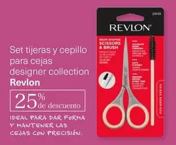 Oferta de Revlon - Set Tijeras Y Cepillo Para Cejas Designer Collection en Soriana Híper