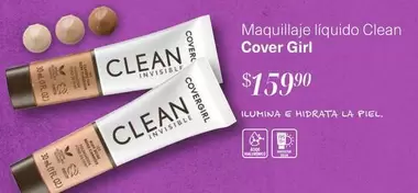 Oferta de Covergirl - Maquillaje Líquido Clean Cover Girl por $159.9 en Soriana Súper