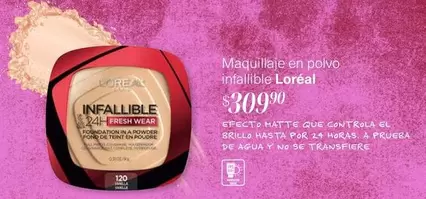 Oferta de L'Oréal - Maquillaje En Polvo Intelibile por $309 en Soriana Súper