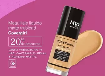 Oferta de Covergirl - Maquillaje Liquido Matte Trublend en Soriana Súper