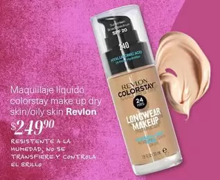 Oferta de Revlon - Maquillaje Liquido Colorstay Make Up Dry Skin por $249.9 en Soriana Súper